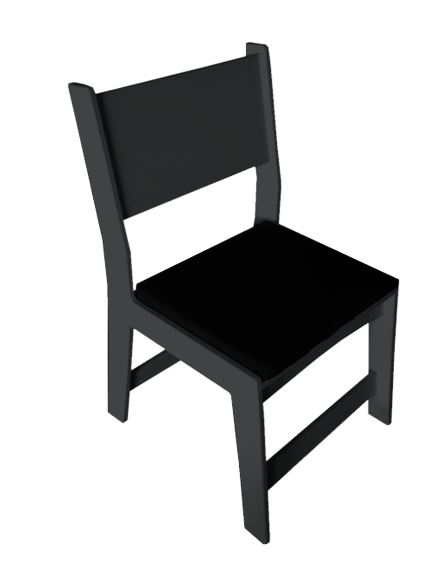 Modern Dining Chair - Solid Back